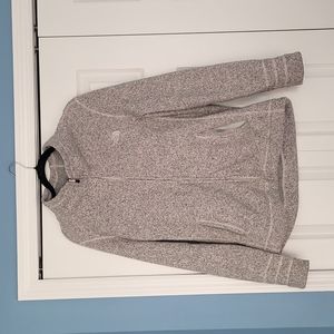 The North Face Heathered Light Gray Full-Zip Fleece Jacket